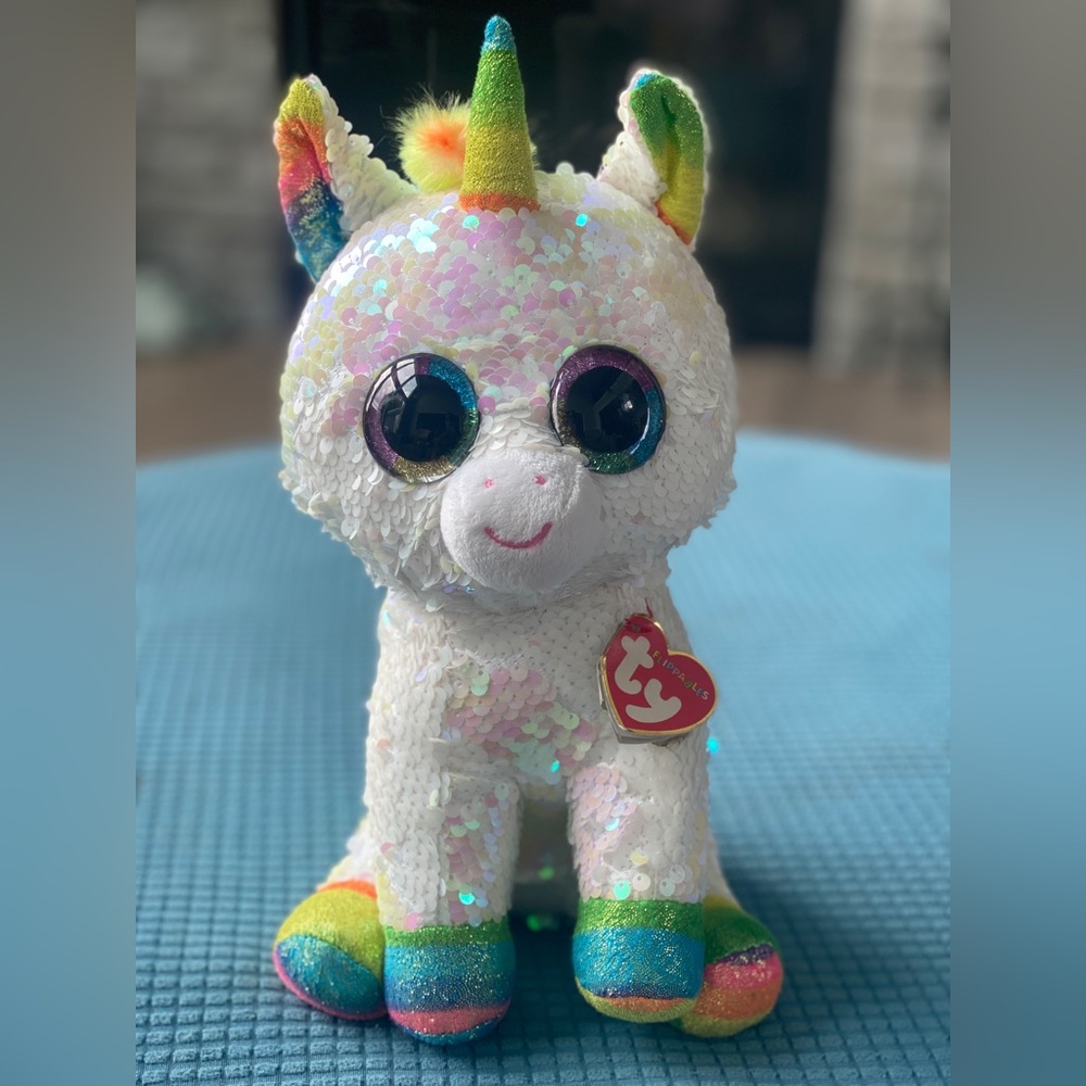 Ty Rainbow Unicorn Plush Toy / medium / with tag. Beanie boo